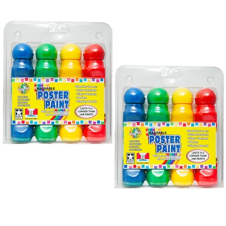Crafty Dab Washable Poster Paint Markers, Assorted Colors, PK8 CV78819